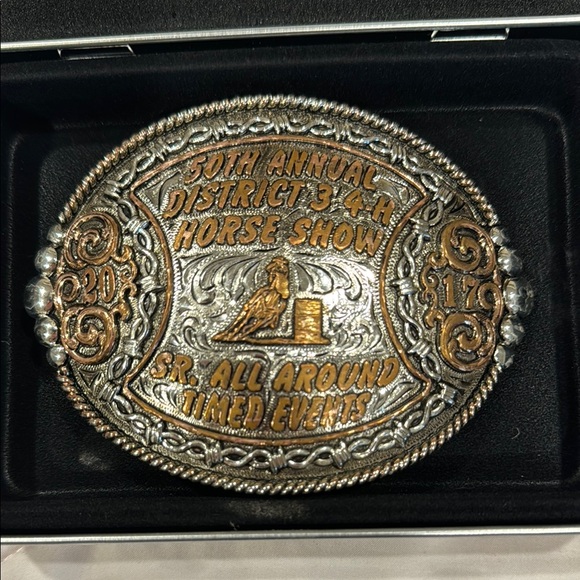 Lone Star Silversmith Accessories - 2017 District 3 4H Horse Show buckle
